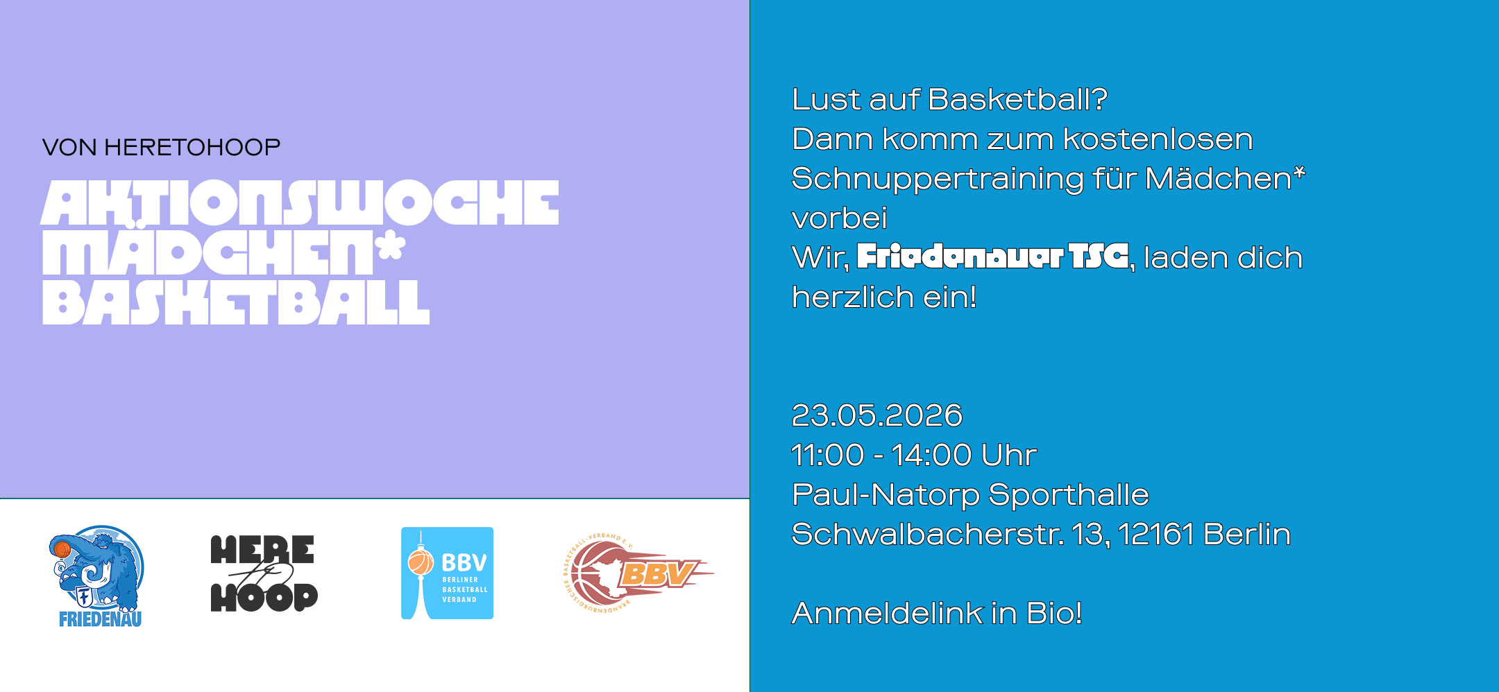 Aktionswoche Mädchen*Basketball 2026